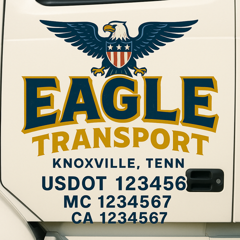 Custom Truck Door Decal Sticker Signs | US DOT Compliant Truck Door Lettering Templates | Make Your Own - Add Your Own Text (2-Pack)