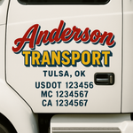 Custom Truck Door Decal Sticker Signs | US DOT Compliant Truck Door Lettering Templates | Make Your Own - Add Your Own Text (2-Pack)