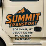 Custom Truck Door Decal Sticker Signs | US DOT Compliant Truck Door Lettering Templates | Make Your Own - Add Your Own Text (2-Pack)