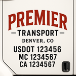 Custom Truck Door Decal Sticker Signs | US DOT Compliant Truck Door Lettering Templates | Make Your Own - Add Your Own Text (2-Pack)