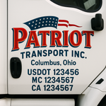 Custom Truck Door Decal Sticker Signs | US DOT Compliant Truck Door Lettering Templates | Make Your Own - Add Your Own Text (2-Pack)