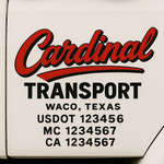 Custom Truck Door Decal Sticker Signs | US DOT Compliant Truck Door Lettering Templates | Make Your Own - Add Your Own Text (2-Pack)
