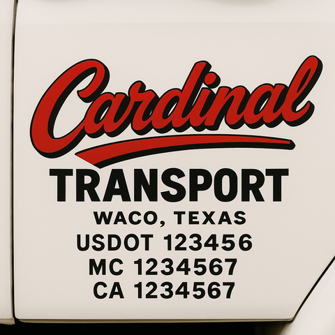 Custom Truck Door Decal Sticker Signs | US DOT Compliant Truck Door Lettering Templates | Make Your Own - Add Your Own Text (2-Pack)