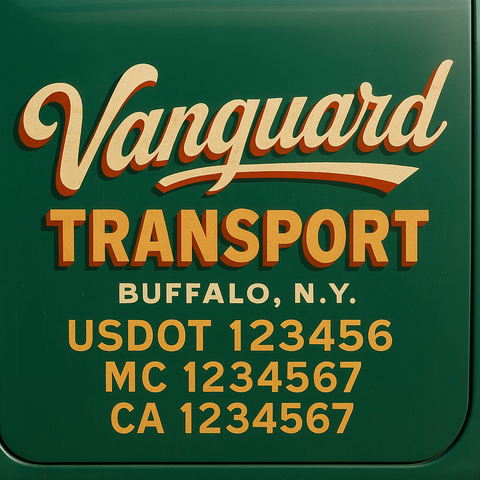 Custom Truck Door Decal Sticker Signs | US DOT Compliant Truck Door Lettering Templates | Make Your Own - Add Your Own Text (2-Pack)
