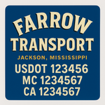 Custom Truck Door Decal Sticker Signs | US DOT Compliant Truck Door Lettering Templates | Make Your Own - Add Your Own Text (2-Pack)