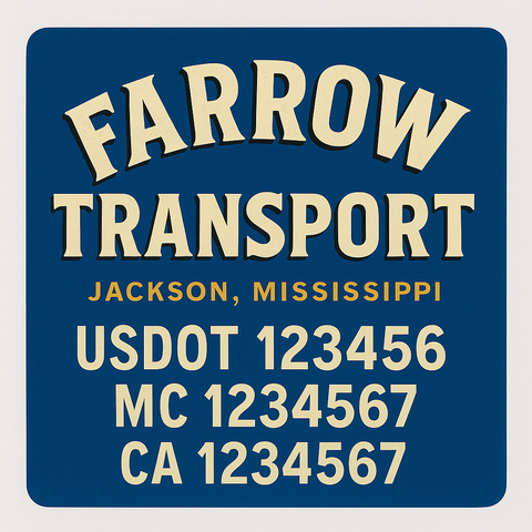 Custom Truck Door Decal Sticker Signs | US DOT Compliant Truck Door Lettering Templates | Make Your Own - Add Your Own Text (2-Pack)