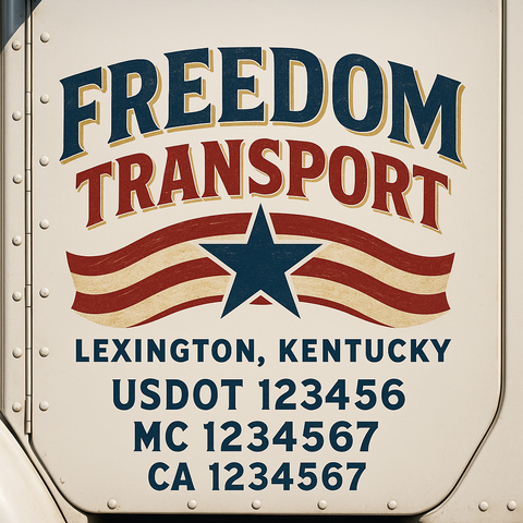 Custom Truck Door Decal Sticker Signs | US DOT Compliant Truck Door Lettering Templates | Make Your Own - Add Your Own Text (2-Pack)
