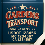 Custom Truck Door Decal Sticker Signs | US DOT Compliant Truck Door Lettering Templates | Make Your Own - Add Your Own Text (2-Pack)