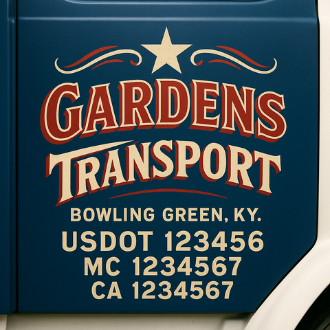 Custom Truck Door Decal Sticker Signs | US DOT Compliant Truck Door Lettering Templates | Make Your Own - Add Your Own Text (2-Pack)