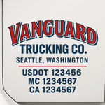 Custom Truck Door Decal Sticker Signs | US DOT Compliant Truck Door Lettering Templates | Make Your Own - Add Your Own Text (2-Pack)