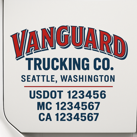 Custom Truck Door Decal Sticker Signs | US DOT Compliant Truck Door Lettering Templates | Make Your Own - Add Your Own Text (2-Pack)