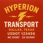 Custom Truck Door Decal Sticker Signs | US DOT Compliant Truck Door Lettering Templates | Make Your Own - Add Your Own Text (2-Pack)