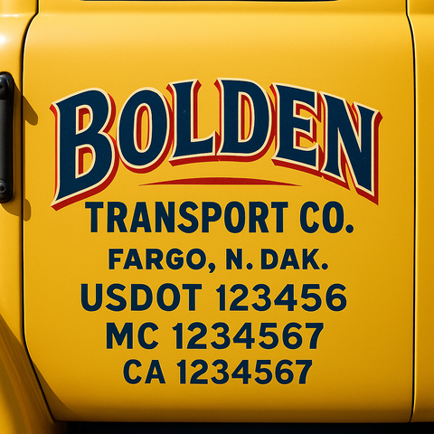 Custom Truck Door Decal Sticker Signs | US DOT Compliant Truck Door Lettering Templates | Make Your Own - Add Your Own Text (2-Pack)