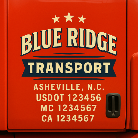 Custom Truck Door Decal Sticker Signs | US DOT Compliant Truck Door Lettering Templates | Make Your Own - Add Your Own Text (2-Pack)