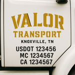 Custom Truck Door Decal Sticker Signs | US DOT Compliant Truck Door Lettering Templates | Make Your Own - Add Your Own Text (2-Pack)