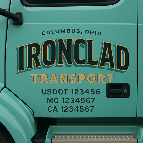 Custom Truck Door Decal Sticker Signs | US DOT Compliant Truck Door Lettering Templates | Make Your Own - Add Your Own Text (2-Pack)