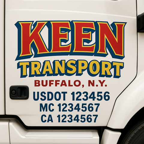 Custom Truck Door Decal Sticker Signs | US DOT Compliant Truck Door Lettering Templates | Make Your Own - Add Your Own Text (2-Pack)