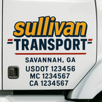 Custom Truck Door Decal Sticker Signs | US DOT Compliant Truck Door Lettering Templates | Make Your Own - Add Your Own Text (2-Pack)