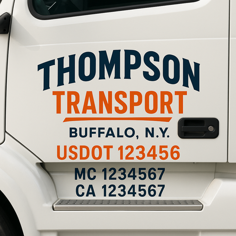 Custom Truck Door Decal Sticker Signs | US DOT Compliant Truck Door Lettering Templates | Make Your Own - Add Your Own Text (2-Pack)