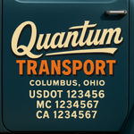 Custom Truck Door Decal Sticker Signs | US DOT Compliant Truck Door Lettering Templates | Make Your Own - Add Your Own Text (2-Pack)