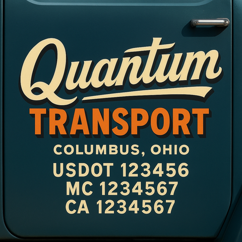 Custom Truck Door Decal Sticker Signs | US DOT Compliant Truck Door Lettering Templates | Make Your Own - Add Your Own Text (2-Pack)