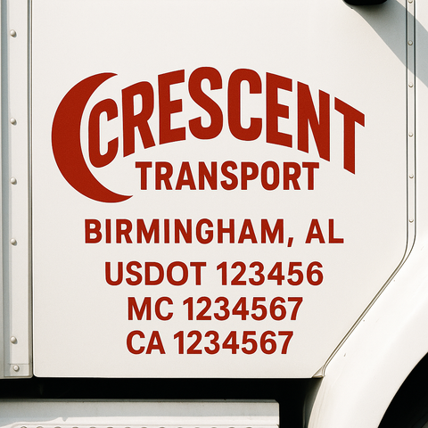 Custom Truck Door Decal Sticker Signs | US DOT Compliant Truck Door Lettering Templates | Make Your Own - Add Your Own Text (2-Pack)