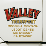 Custom Truck Door Decal Sticker Signs | US DOT Compliant Truck Door Lettering Templates | Make Your Own - Add Your Own Text (2-Pack)