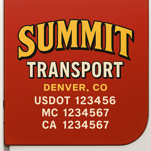 Custom Truck Door Decal Sticker Signs | US DOT Compliant Truck Door Lettering Templates | Make Your Own - Add Your Own Text (2-Pack)