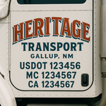 Custom Truck Door Decal Sticker Signs | US DOT Compliant Truck Door Lettering Templates | Make Your Own - Add Your Own Text (2-Pack)
