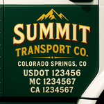 Custom Truck Door Decal Sticker Signs | US DOT Compliant Truck Door Lettering Templates | Make Your Own - Add Your Own Text (2-Pack)