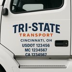 Custom Truck Door Decal Sticker Signs | US DOT Compliant Truck Door Lettering Templates | Make Your Own - Add Your Own Text (2-Pack)