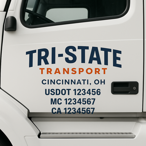 Custom Truck Door Decal Sticker Signs | US DOT Compliant Truck Door Lettering Templates | Make Your Own - Add Your Own Text (2-Pack)