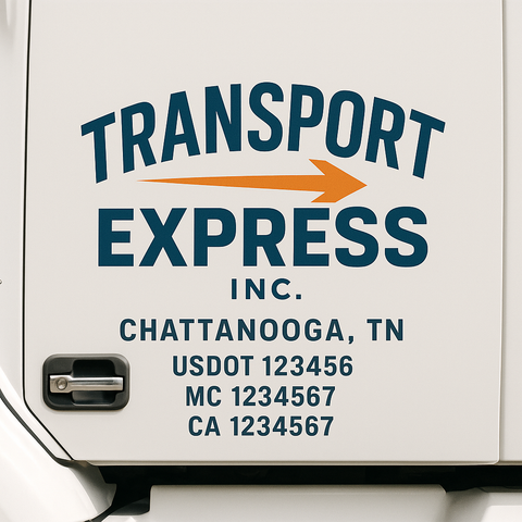 Custom Truck Door Decal Sticker Signs | US DOT Compliant Truck Door Lettering Templates | Make Your Own - Add Your Own Text (2-Pack)