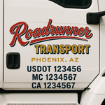 Custom Truck Door Decal Sticker Signs | US DOT Compliant Truck Door Lettering Templates | Make Your Own - Add Your Own Text (2-Pack)