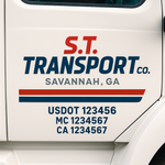 Custom Truck Door Decal Sticker Signs | US DOT Compliant Truck Door Lettering Templates | Make Your Own - Add Your Own Text (2-Pack)
