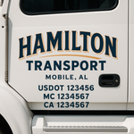 Custom Truck Door Decal Sticker Signs | US DOT Compliant Truck Door Lettering Templates | Make Your Own - Add Your Own Text (2-Pack)