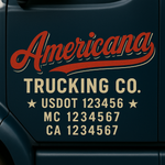Custom Truck Door Decal Sticker Signs | US DOT Compliant Truck Door Lettering Templates | Make Your Own - Add Your Own Text (2-Pack)