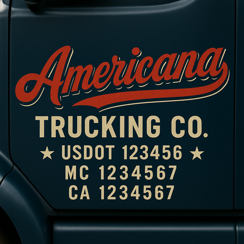 Custom Truck Door Decal Sticker Signs | US DOT Compliant Truck Door Lettering Templates | Make Your Own - Add Your Own Text (2-Pack)