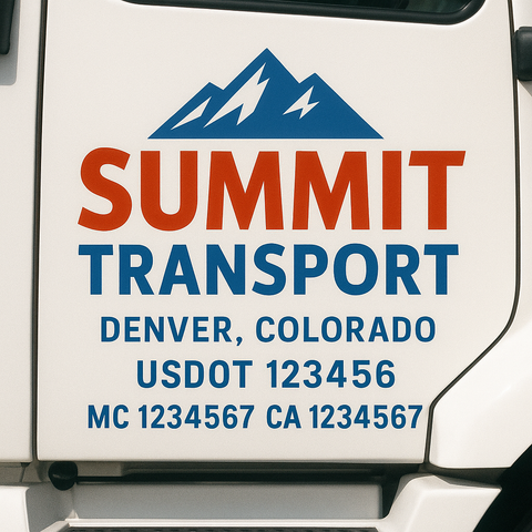 Custom Truck Door Decal Sticker Signs | US DOT Compliant Truck Door Lettering Templates | Make Your Own - Add Your Own Text (2-Pack)