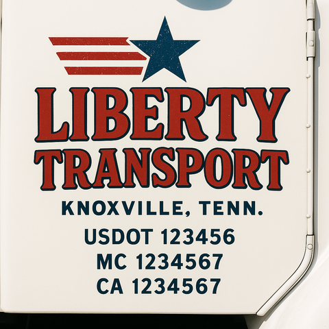 Custom Truck Door Decal Sticker Signs | US DOT Compliant Truck Door Lettering Templates | Make Your Own - Add Your Own Text (2-Pack)