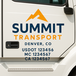 Custom Truck Door Decal Sticker Signs | US DOT Compliant Truck Door Lettering Templates | Make Your Own - Add Your Own Text (2-Pack)