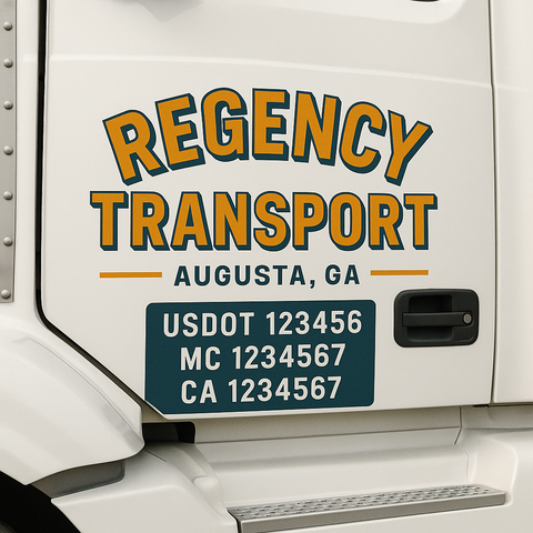 Custom Truck Door Decal Sticker Signs | US DOT Compliant Truck Door Lettering Templates | Make Your Own - Add Your Own Text (2-Pack)