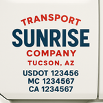 Custom Truck Door Decal Sticker Signs | US DOT Compliant Truck Door Lettering Templates | Make Your Own - Add Your Own Text (2-Pack)