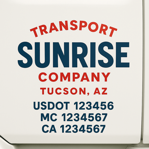 Custom Truck Door Decal Sticker Signs | US DOT Compliant Truck Door Lettering Templates | Make Your Own - Add Your Own Text (2-Pack)
