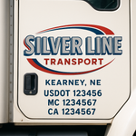 Custom Truck Door Decal Sticker Signs | US DOT Compliant Truck Door Lettering Templates | Make Your Own - Add Your Own Text (2-Pack)