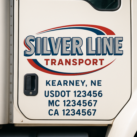 Custom Truck Door Decal Sticker Signs | US DOT Compliant Truck Door Lettering Templates | Make Your Own - Add Your Own Text (2-Pack)