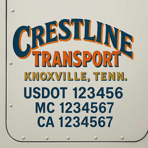 Custom Truck Door Decal Sticker Signs | US DOT Compliant Truck Door Lettering Templates | Make Your Own - Add Your Own Text (2-Pack)