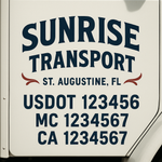 Custom Truck Door Decal Sticker Signs | US DOT Compliant Truck Door Lettering Templates | Make Your Own - Add Your Own Text (2-Pack)
