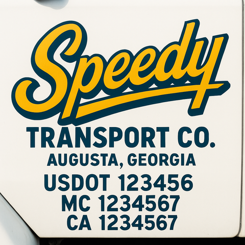 Custom Truck Door Decal Sticker Signs | US DOT Compliant Truck Door Lettering Templates | Make Your Own - Add Your Own Text (2-Pack)