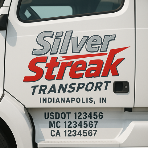 Custom Truck Door Decal Sticker Signs | US DOT Compliant Truck Door Lettering Templates | Make Your Own - Add Your Own Text (2-Pack)